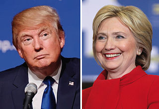 Donald Trump and Hillary Clinton participating the first presidential debate. commons.wikimedia.org