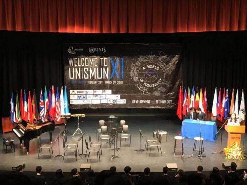 UNISMUN XI opening ceremony is about to commence. 